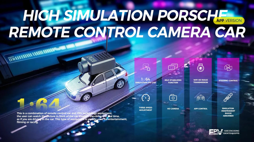 Mini Coche Teledirigido WLtoys 1:64 - Cámara FPV HD y Control por App