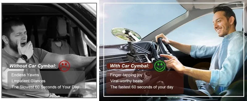 Mini Batería Musical para Rejilla de Coche - Decoración Móvil y Divertida