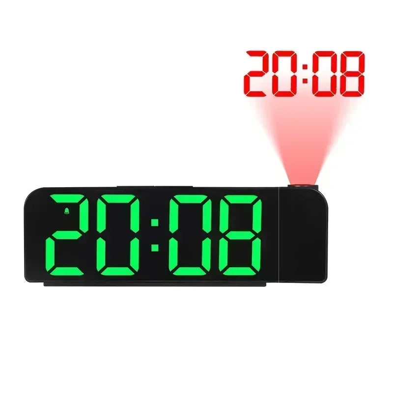 Reloj Despertador Digital LED con Proyector de Hora - Temperatura y Espejo