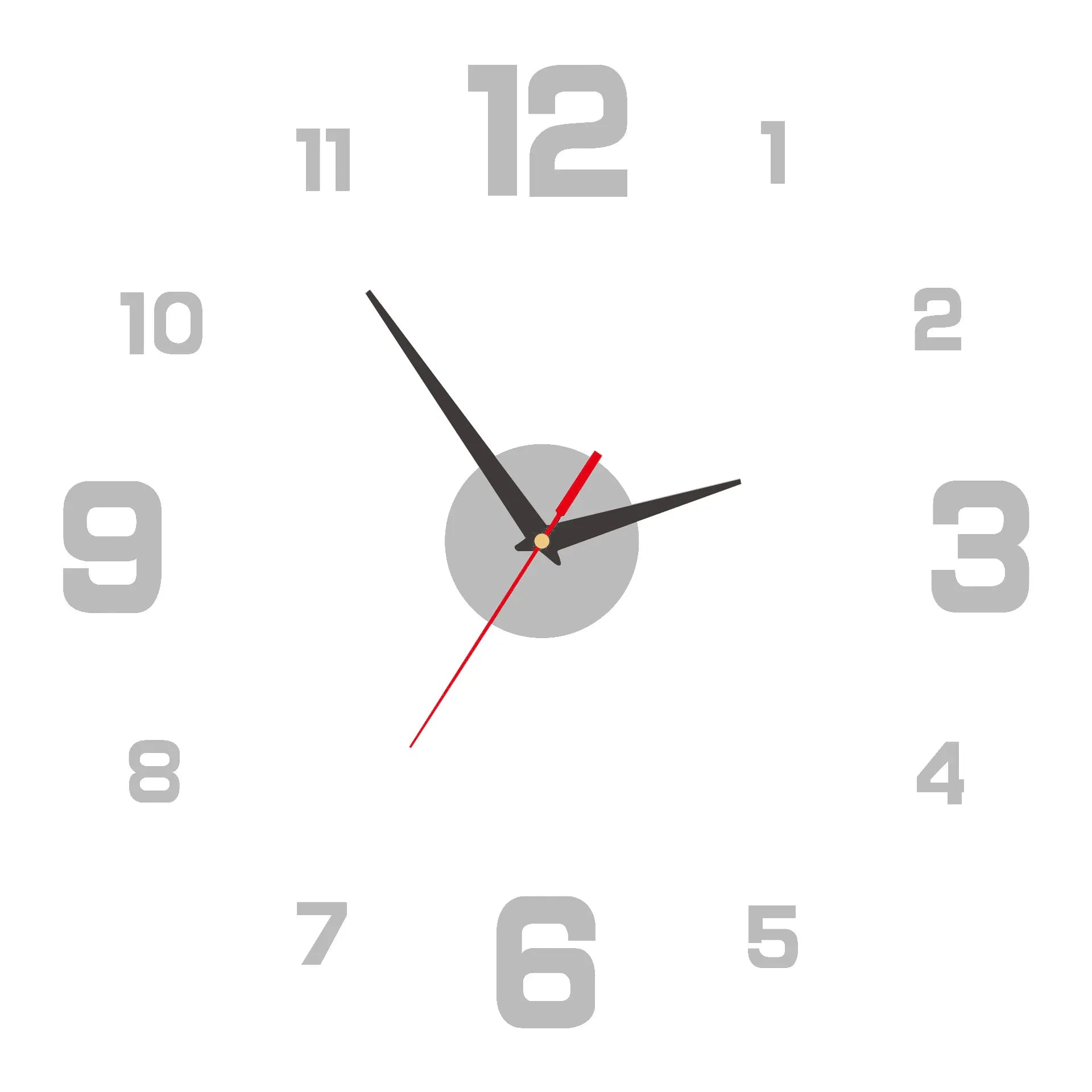 Reloj de Pared 3D DIY Adhesivo y Moderno