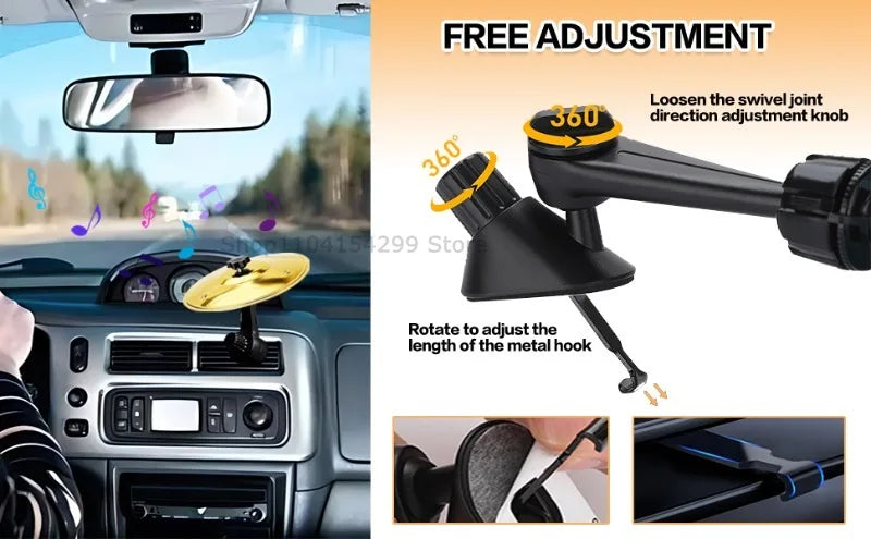 Mini Batería Musical para Rejilla de Coche - Decoración Móvil y Divertida