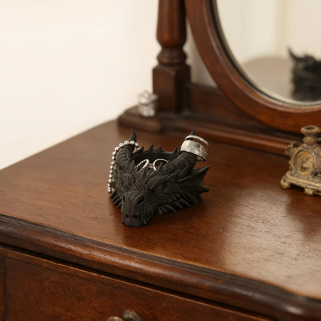 Organizador de Joyas y Decoración Cabeza de Dragón Gótico