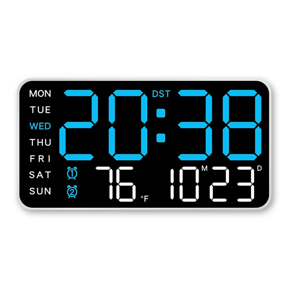 Reloj Digital de Pared LED con Temperatura y Fecha