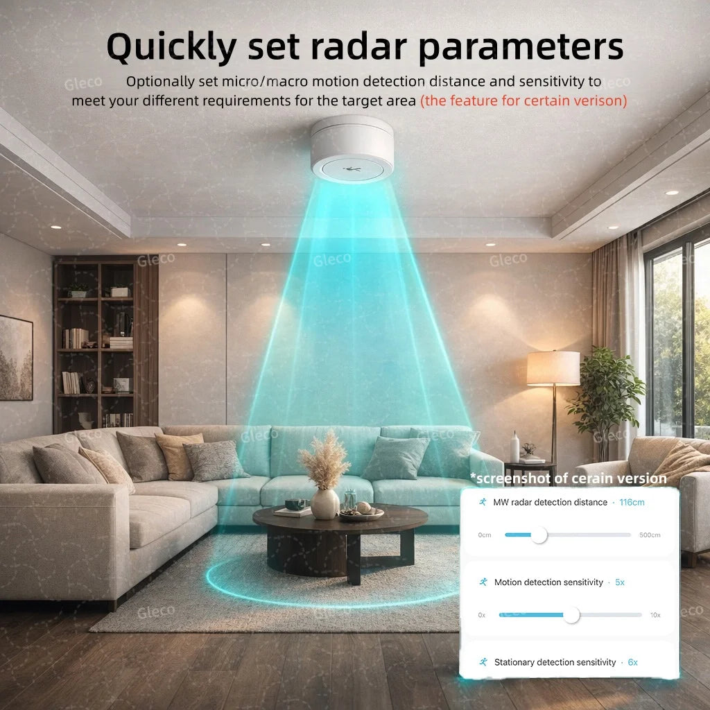 Sensor de Presencia Humana Inteligente Radar 24G Zigbee
