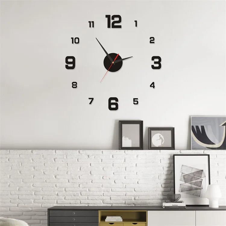 Reloj de Pared 3D DIY Adhesivo y Moderno
