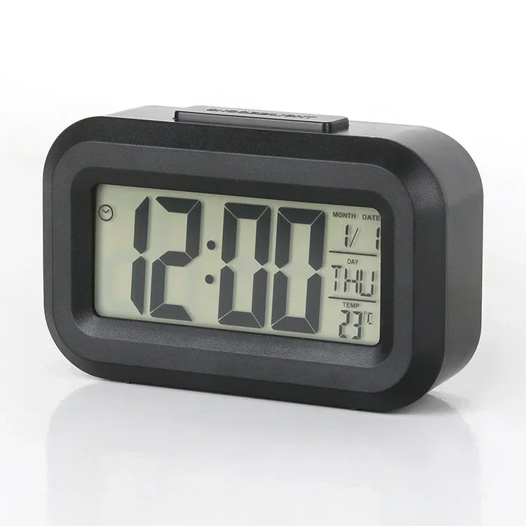Reloj Despertador Digital LED de Mesa a Pilas