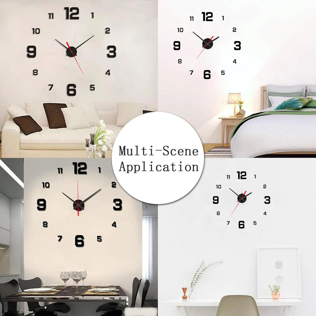 Reloj de Pared 3D DIY Adhesivo y Moderno
