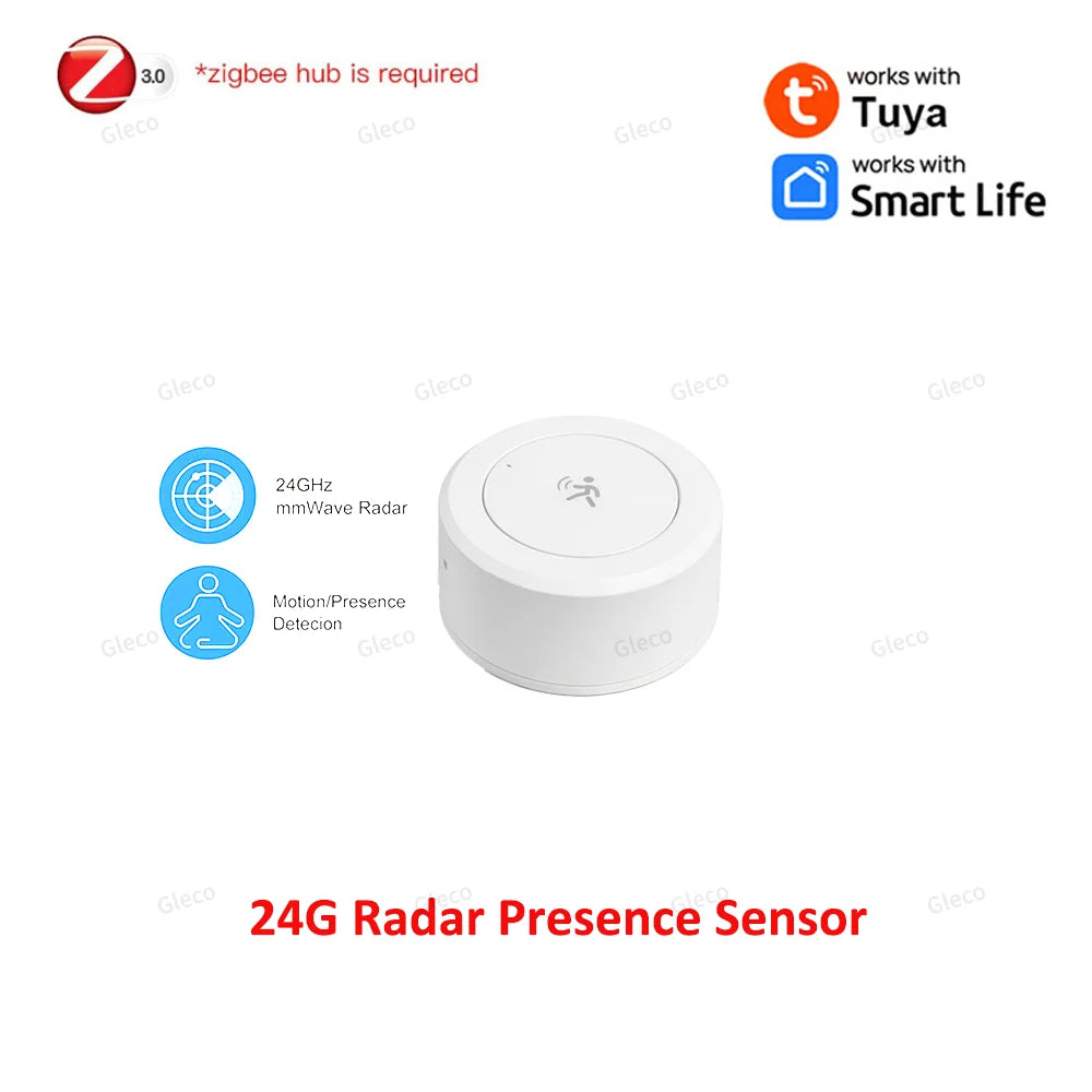 Sensor de Presencia Humana Inteligente Radar 24G Zigbee