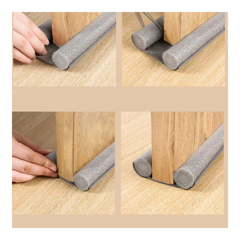 Burlete Aislante Flexible para Bajo de Puerta - Tapón Cortavientos y Ruido