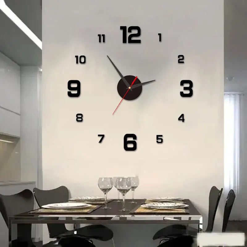 Reloj de Pared 3D DIY Adhesivo y Moderno